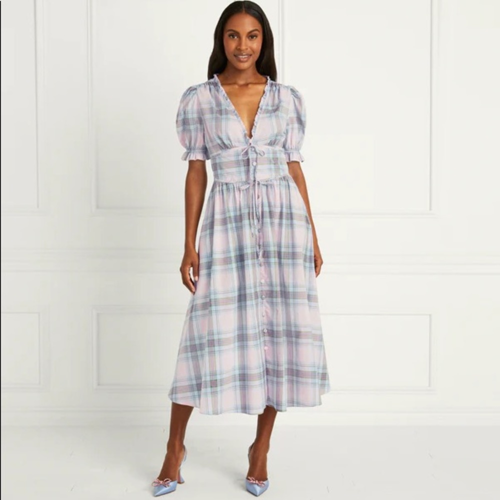 Hill House Sabrina Dress in Spring Plaid (M)